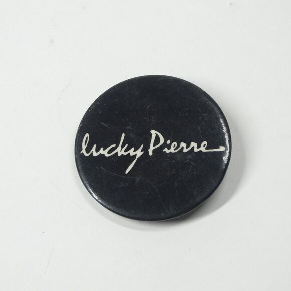 Lucky Pierre Pinback Button Vintage Pin 2" Cleveland New Wave Band - Picture 2 of 5